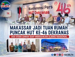 Makassar Jadi Tuan Rumah Puncak HUT ke-46 Dekranas, 300 Stan UMKM Siap Meriahkan Ajang Nasional
