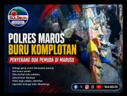 Polres Maros Buru Kelompok Bermotor Diduga Pelaku Penyerangan Dua Pemuda di Marusu
