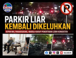 Parkir di Bahu Jalan Depan Mal Panakkukang Kembali Dikeluhkan, Warga Harap Penertiban Lebih Konsisten