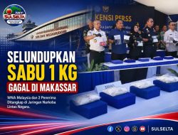 WNA Malaysia Selundupkan Sabu 1 Kg Digagalkan di Bandara Hasanuddin