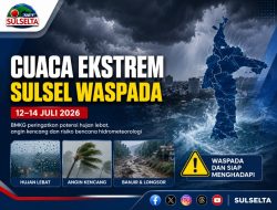 BMKG Ingatkan Potensi Cuaca Ekstrem di Sulawesi Selatan hingga 14 Juli