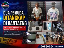 Pemuda Ditangkap, Polisi Ungkap Dua Kasus Pencurian di Bantaeng