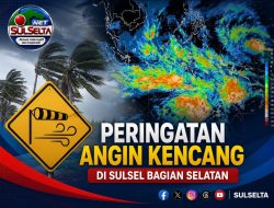 BMKG Peringatkan Angin Kencang di Sulsel Selatan