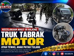 Truk Tabrak Motor di Bajeng, Ayah Tewas, Anak Patah Tulang