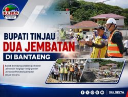 Bupati Tinjau Perbaikan Dua Jembatan Bantaeng
