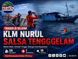 KLM Nurul Salsa Tenggelam, 18 Penumpang Masih Dalam Pencarian