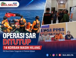 Operasi SAR KM Nurul Salsa Ditutup, 14 Korban Masih Hilang