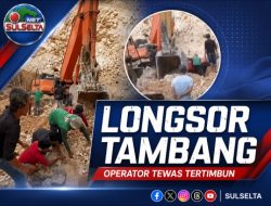 Operator Ekskavator Tewas Tertimbun Longsor Tambang di Bone