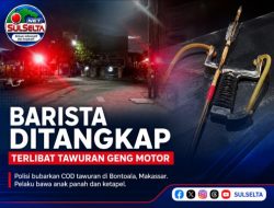 Barista 19 Tahun Diamankan Usai Tawuran Geng Motor Makassar