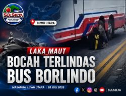 Motor Oleng, Bocah Tewas Terlindas Bus di Luwu Utara