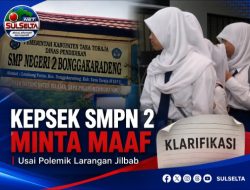 Kepsek SMPN 2 Bonggakaradeng Minta Maaf Usai Polemik Larangan Jilbab