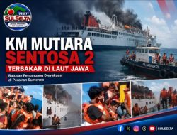 KM Mutiara Sentosa 2 Terbakar, Ratusan Penumpang Dievakuasi