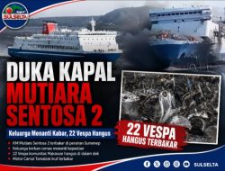 Kebakaran KM Mutiara Sentosa 2, Keluarga Korban Menanti Kabar, Puluhan Vespa Hangus