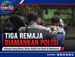 Tiga Remaja Diduga Geng Motor Diamankan di Makassar