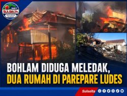 Bohlam Diduga Meledak, Dua Rumah di Parepare Ludes