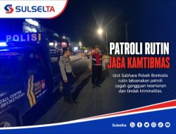 Polsek Bontoala Intensifkan Patroli Jaga Kamtibmas