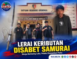 Lerai Keributan, Warga Bantaeng Terluka Disabet Samurai