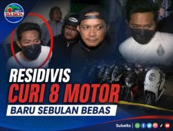 Baru Sebulan Bebas, Residivis Curi 8 Motor