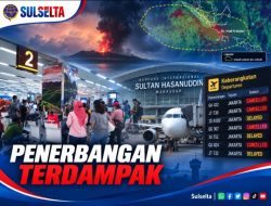 Erupsi Anak Krakatau Ganggu 21 Penerbangan Makassar-Jakarta