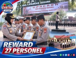 Kapolres Bantaeng Beri Reward 27 Personel Berprestasi