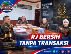 Kejati Sulsel Tegaskan RJ Bebas Praktik Transaksional