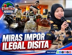 Bea Cukai Sulbagsel Sita 4.446 Liter Miras Ilegal