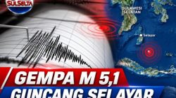 Gempa Magnitudo 5,1 Guncang Kepulauan Selayar