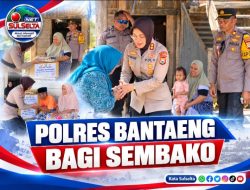Polres Bantaeng Salurkan Sembako untuk Duafa di Baruga