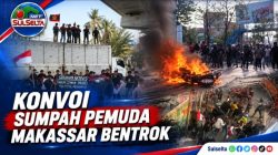 Konvoi Sumpah Pemuda Makassar Bentrok, Dua Motor Dibakar
